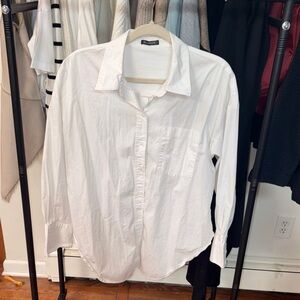 Dynamite White Casual Button Down Shirt